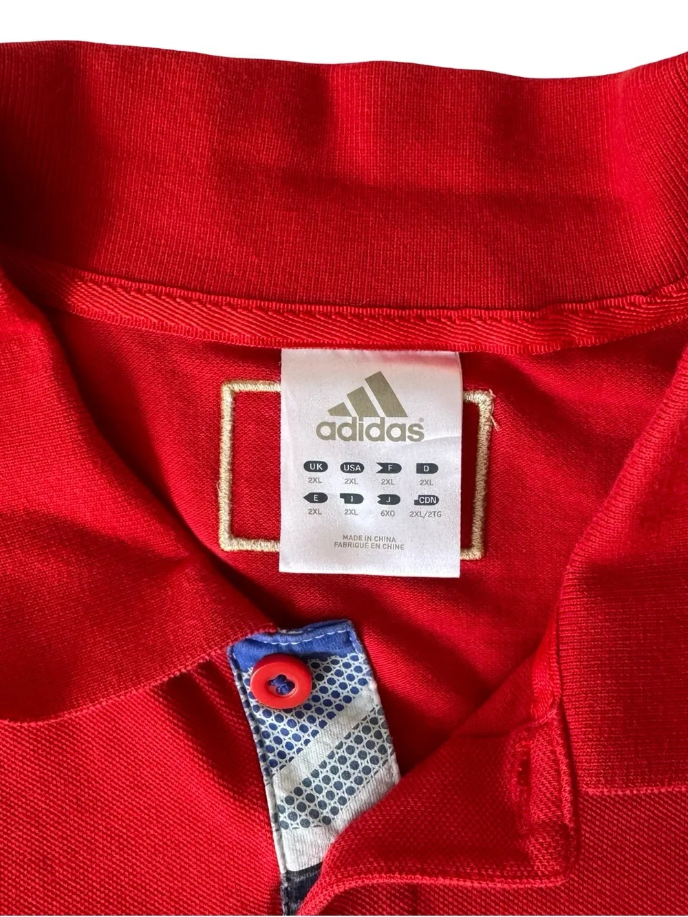 adidas Team GB Men's Red/White Cotton Polo 2012 London Olympics Size 2XL
